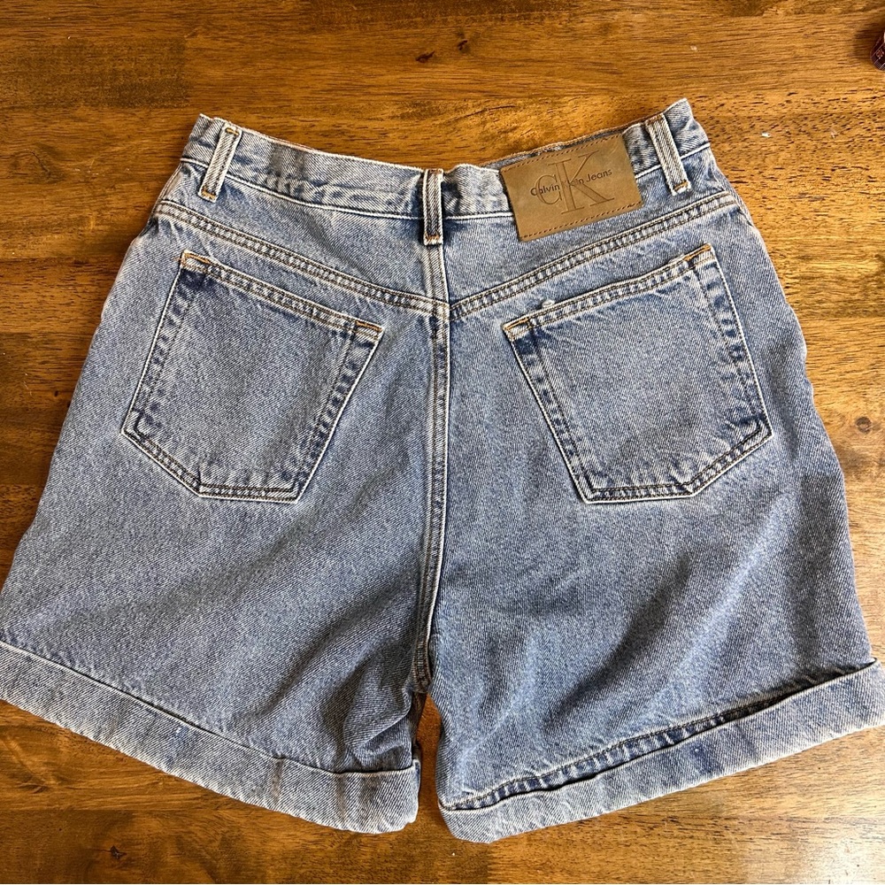 Vintage Calvin Klein Women's Blue Denim Shorts